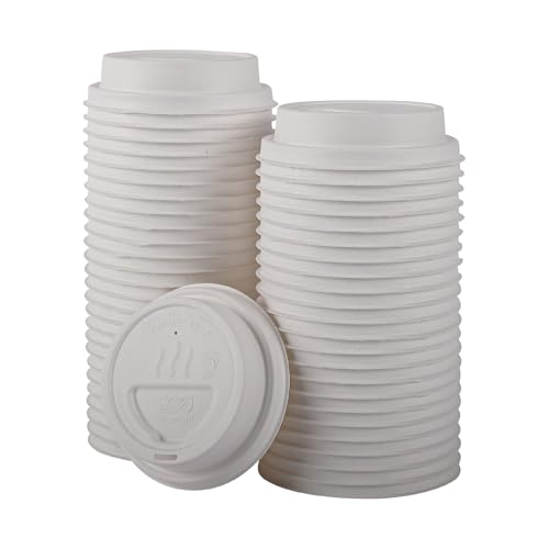 Eco Products Compostable Molded Fiber Coffee Cup Lids (1000 Count)
