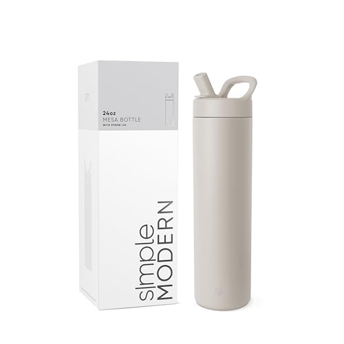Insulated Water Bottle with Manual Straw