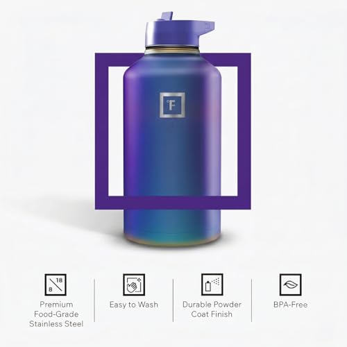 64 oz Wide Mouth Water Bottle with Straw