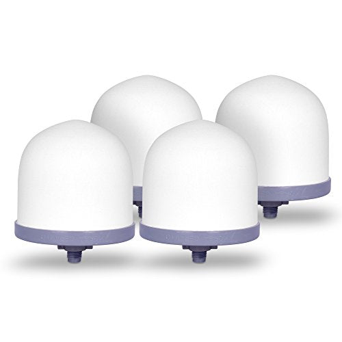 Replacement Ceramic Dome Water Filter 0.2 to 0.5 micron for Countertop & Water Coolers. First Stage of Filtration (4 Count)