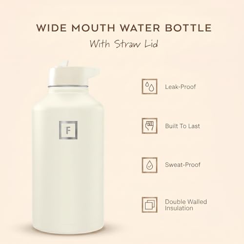 64 oz Wide Mouth Water Bottle with Straw