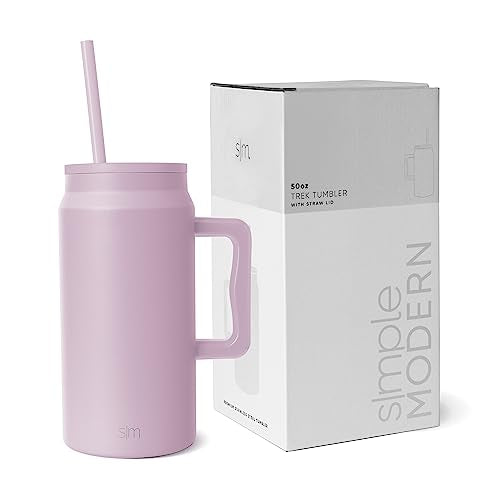 50 oz Mug Tumbler with Handle and Straw Lid