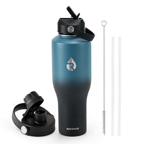 40 oz Insulated Water Bottle with Straw