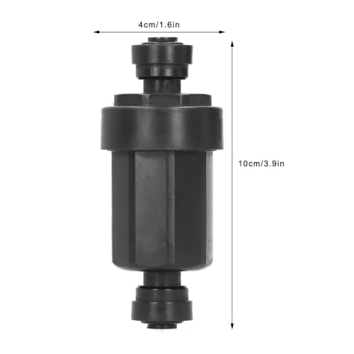 1 4in Irrigation Filter with Stainless Steel Strainer Quick Connect Filtration System for Courtyards Gardens Black 3.9x1.6in