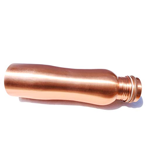 Matt Finish Copper Water Bottle Joint Less Leak Proof Ayurvedic Drinkware Copper Vessel for Sports