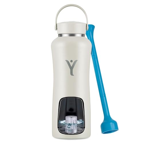 DYLN Hydrogen Water Bottle 40 oz Pearl Stainless Steel Alkaline Water