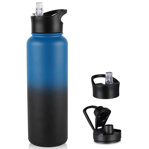 40 oz Insulated Water Bottle with Straw