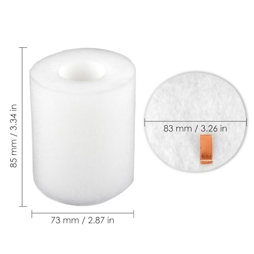 8 Sets) Replacement Foam Filters (3.7" High) Compatible With Shark AV2501S AV2501AE RV2520AOUS UR1005AE R101AE RV1001AE AV912S RV1000 AV970 AV993 AV1002AE Robotic Vacuum Cleaner, Replace #106KY1000AE (8 Count)