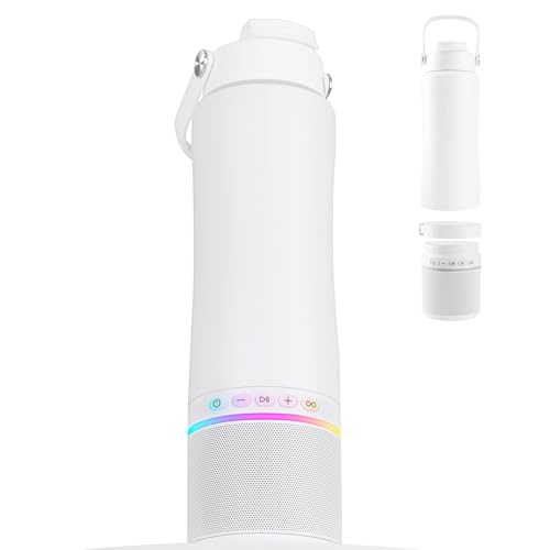 Stainless Steel Water Bottle with Portable Bluetooth Speaker TWS