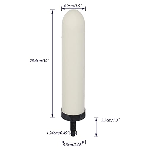 2PCS 10 inch Replacement Ceramic Filter Candle with Activated Carbon for Countertop Gravity Water Filter System