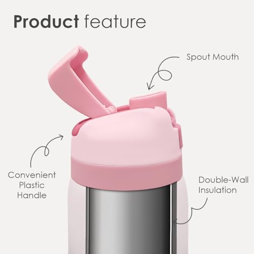 Aunt Insulated Stainless Steel Water Bottle with Straw for Sports and Travel
