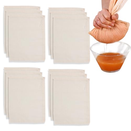 12 Pieces Milk Nut Bag Strainer 7