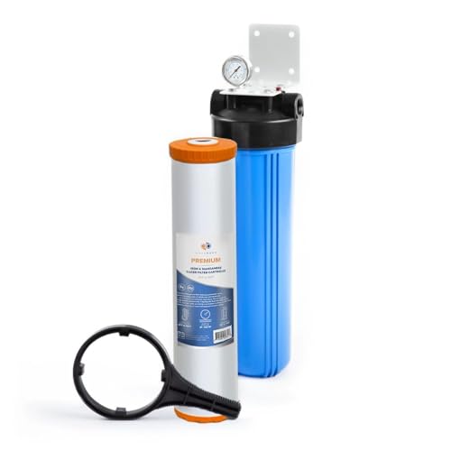 Whole House Water Filter System for Well Water with 20x4.5 Iron & Manganese Water Purification Cartrige