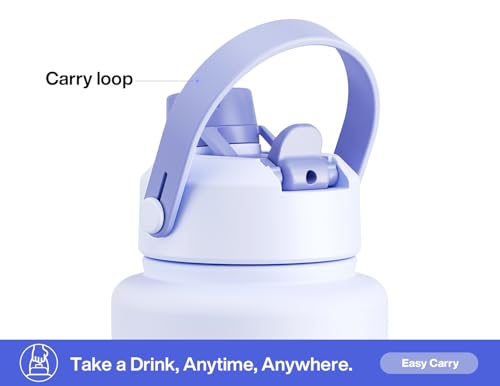 40 oz Insulated Water Bottle with 2