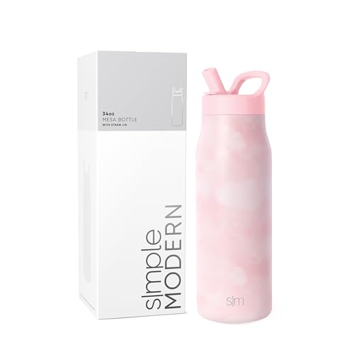 Insulated Water Bottle with Manual Straw