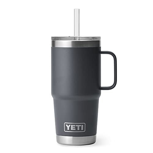 Rambler 25 oz Tumbler with Handle and Straw Lid