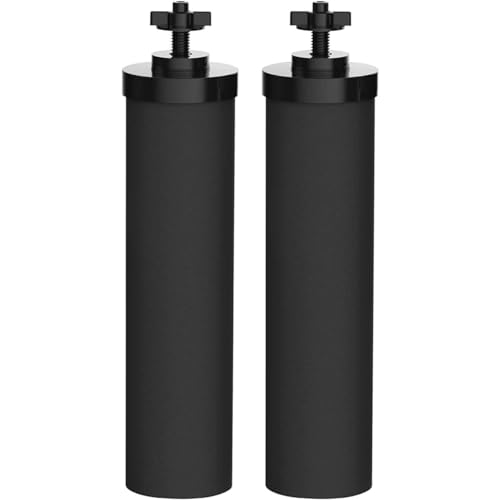 Premium Water Filter Black Element Cartridge Compatible with Berkey Countertop Water Purification System. Compared to Part BB9. 2 Filters (2 Count)