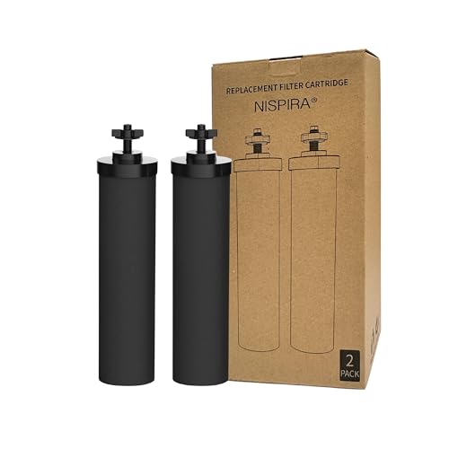 Premium Water Filter Black Element Cartridge Compatible with Berkey Countertop Water Purification System. Compared to Part BB9. 2 Filters (2 Count)