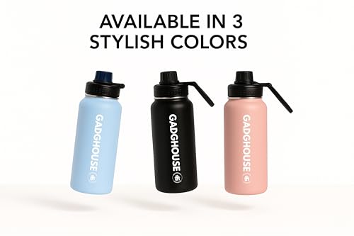 GadgHouse 40oz Stainless Steel Water Bottle with Magnetic Phone Holder