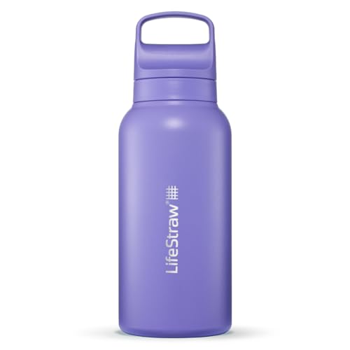 Go Series Insulated Stainless Steel Water Filter Bottle for Travel and Everyday Use removes Bacteria
