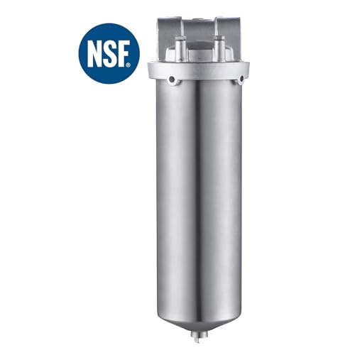 NSF ANSI 42 Certification Stainless Steel Filter Housing for 10" Filter Cartridge
