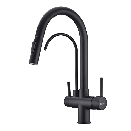 Matte Black Kitchen Faucet with Pull Down Sprayer