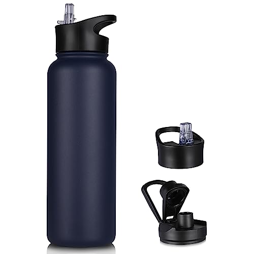 40 oz Insulated Water Bottle with Straw