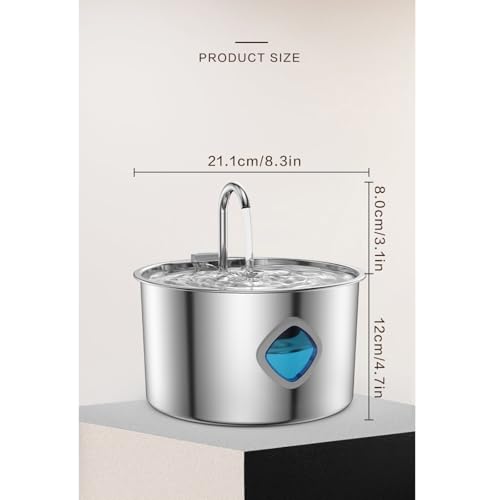 Cat Water Fountain Stainless Steel