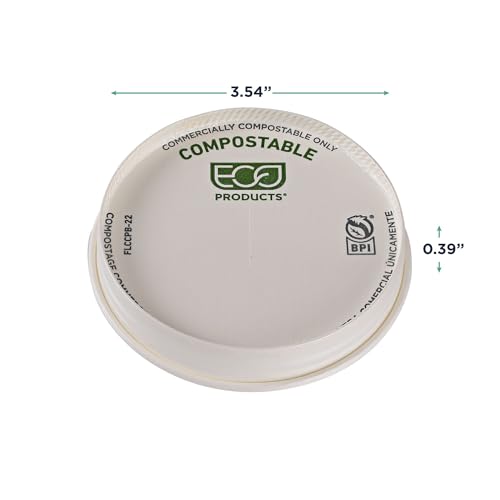 Eco Products GreenStripe Compostable Paper Cup Lids (1000 Count)