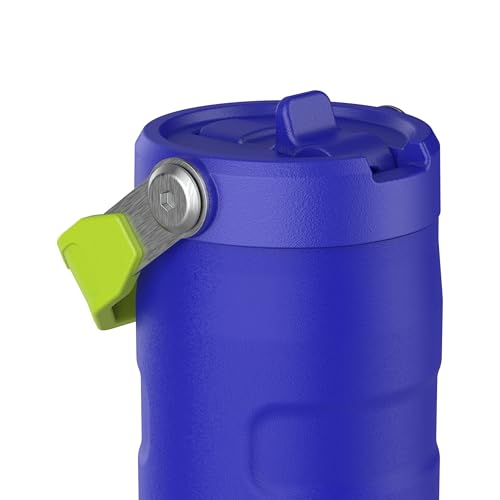 1913 Flip Straw Drinking Bottle 0.47 L Cobalt Chartreuse