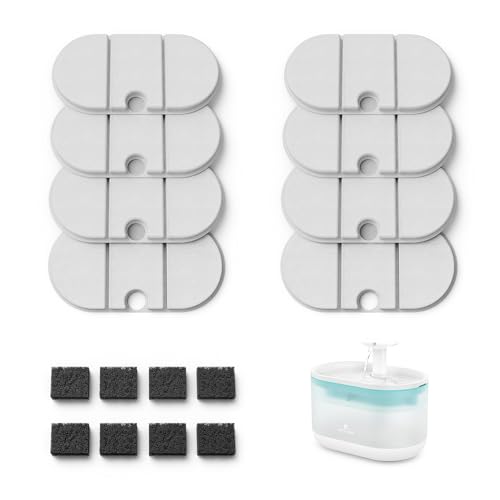 8 Packs Replacement Filters for Capsule Cat Water Fountain PLWF002 (8 Count)