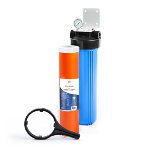 Whole House Water Filter System for Well Water with 20x4.5 KDF Heavy Metals Purification Cartrige