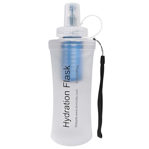 500ML Collapsible Water Bottle with Filter for Hiking