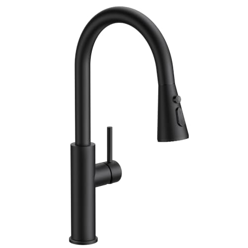 Black Kitchen Faucet with Pull Down Sprayer