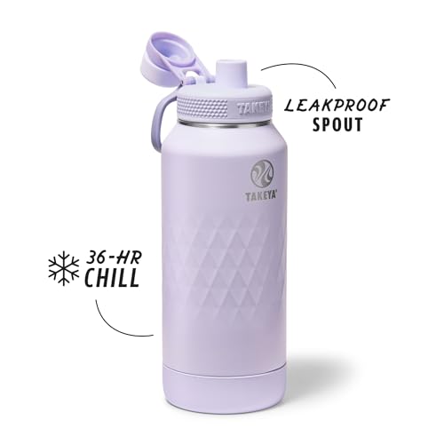 Sport Triple Insulated Water Bottle with Spout Lid and Ice Blocker