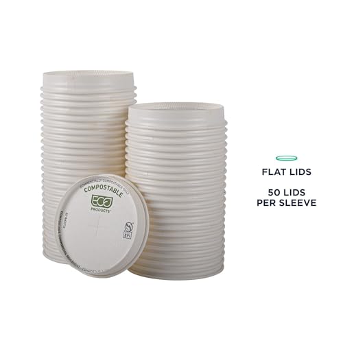 Eco Products GreenStripe Compostable Paper Cup Lids (1000 Count)