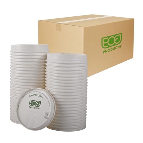 Eco Products Compostable Paper Coffee Cup Lids