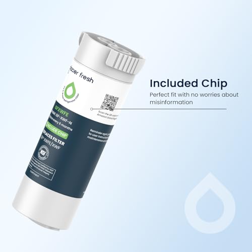 XWFE (Built-in CHIP) Refrigerator Water Filter Pack of 3 (3 Count)