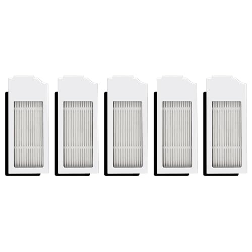 5 Pack) N20 Plus HEPA Filter for ECOVACS DEEBOT N20 Plus, N20 Pro Plus, X1 Omni, T10, T10 Plus, T10 Turbo, T10 Omni, Robot Vacuum Filter Kit, Replacement Filters Accessories, White (5 Count)