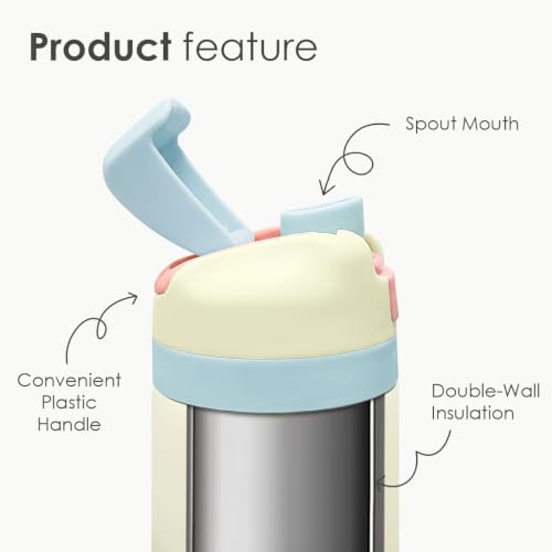 Dog Insulated Stainless Steel Water Bottle with Straw for Sports and Travel 24 Ounces for Women Girls Friends Teens Birthday