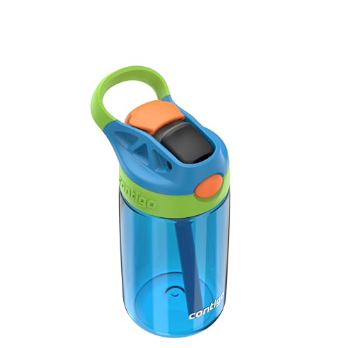 Autospout Kids Water Bottle 14oz Single Pack Blue Poppy