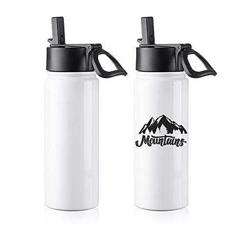 4 Pack Kids Sublimation Blanks Tumblers Sports Water Bottles 18 OZ (4 Count)