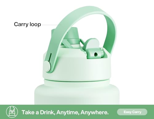 40 oz Insulated Water Bottle with 2