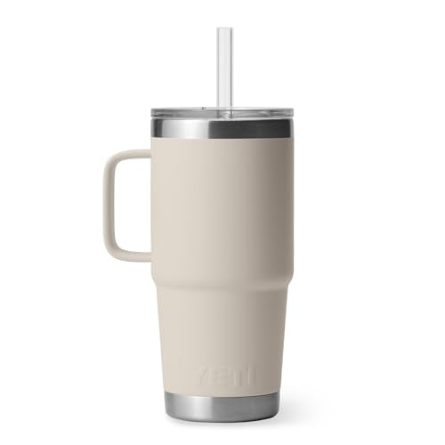 Rambler 25 oz Tumbler with Handle and Straw Lid