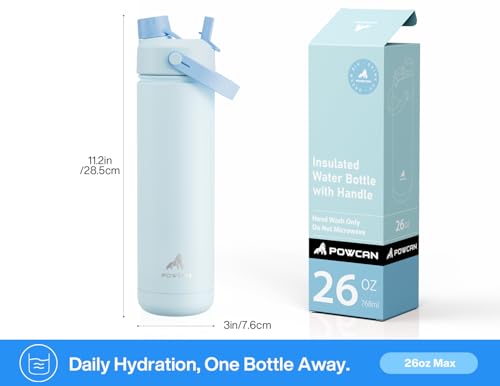 26 oz Insulated Water Bottle with 2