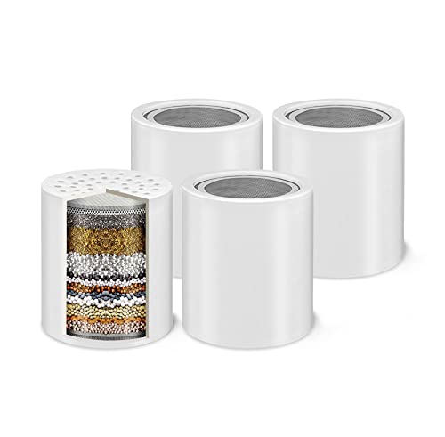 Shower Filter Replacement Cartridges for Hard Water 15 (4 Count)