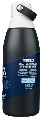 Brita Stainless Steel Water Bottle with Filter Carbon 32oz