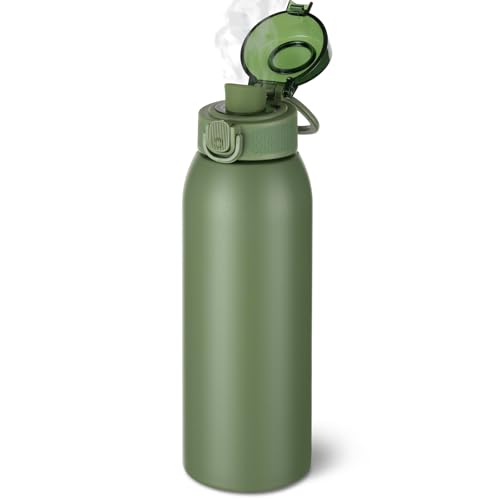 Insulated Water Bottle 24 oz with Dustproof Lid
