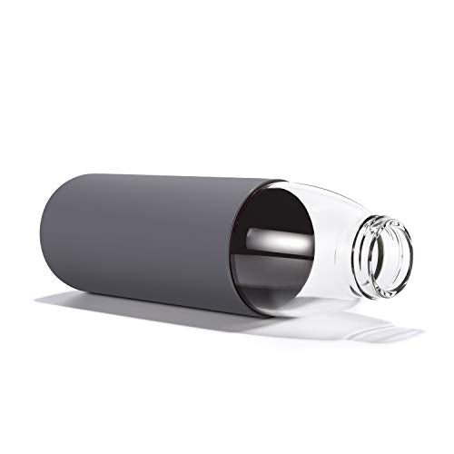 18 Oz Borosilicate Glass Water Bottles with Bamboo Lid