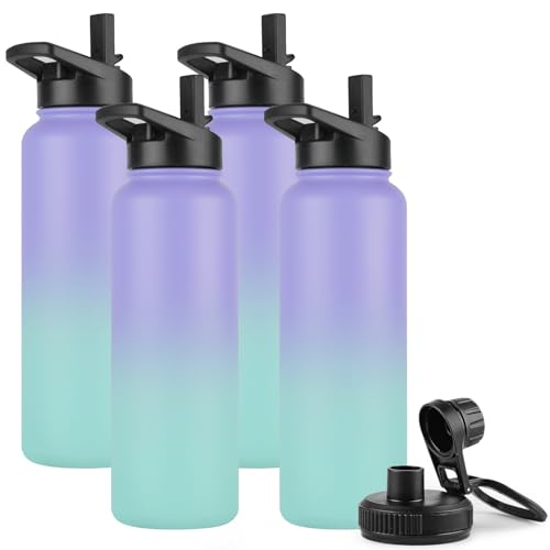 40 oz Insulated Water Bottle Bulk (4 Count)